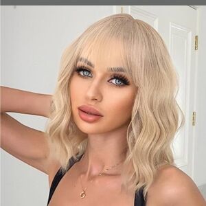 Blonde Wavy Hair Wig
